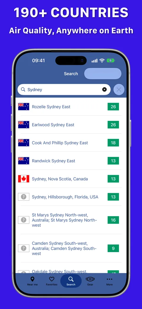 Air quality anywhere