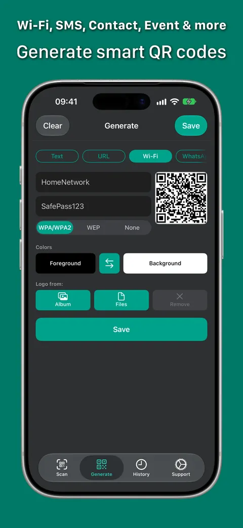 Generate smart QR codes