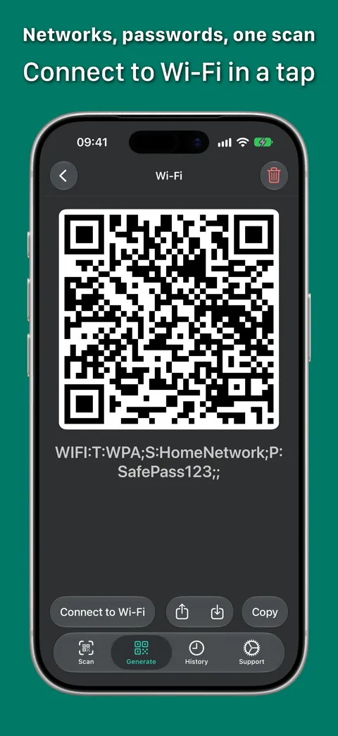 Connect to Wi-Fi in a tap