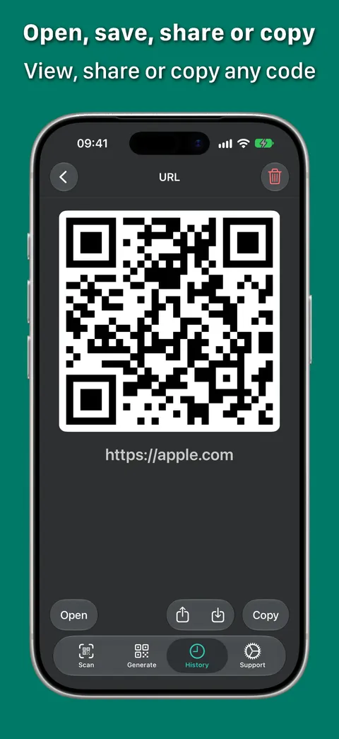 View, share or copy any code