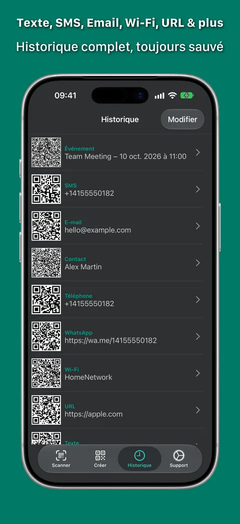 Ne perdez plus aucun code