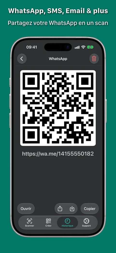 Partagez votre WhatsApp en un scan